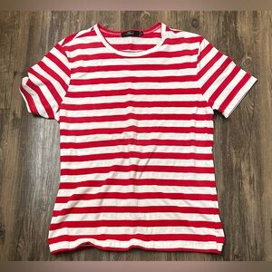 Men’s Red and White striped T-shirt size M